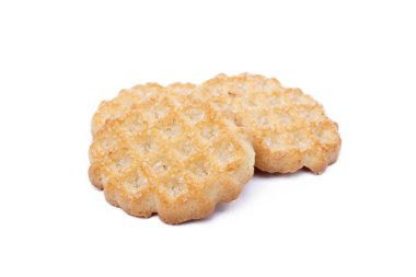 Lezzetli Kurabiye bisküvi izole beyaz arka plan üzerinde