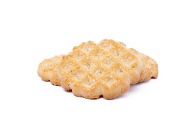 Lezzetli Kurabiye bisküvi izole beyaz arka plan üzerinde