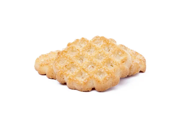 Lekkere Koekjes Koekjes Geïsoleerd Witte Achtergrond — Stockfoto