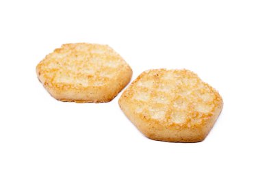 Lezzetli Kurabiye bisküvi izole beyaz arka plan üzerinde