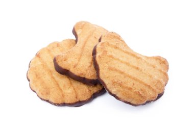 Lezzetli Kurabiye bisküvi izole beyaz arka plan üzerinde