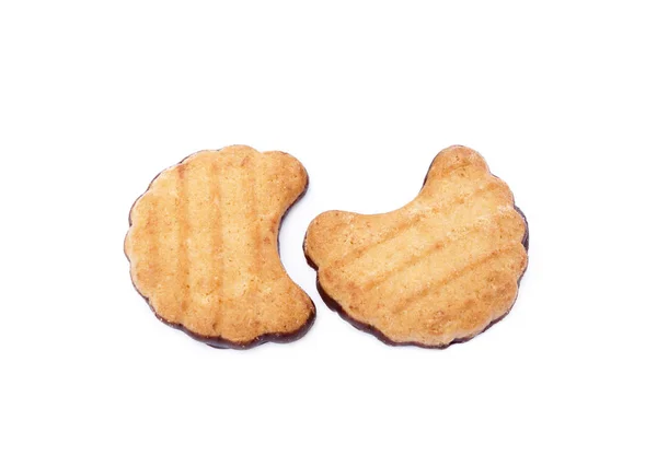 白い背景に分離されたおいしいクッキー ビスケット — ストック写真