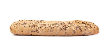 Bütün tahıl ekmeği beyaz bir arka plan üzerinde izole.