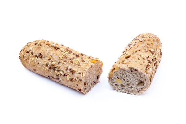 Vollkornbrot Isoliert Auf Weißem Hintergrund — Stockfoto