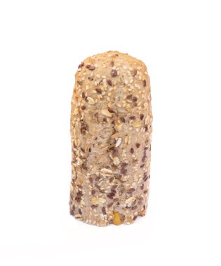 tam buğday ekmeği beyaz arkaplanda izole