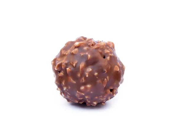 Chocolate Bola Confección Caramelo Aislado Sobre Fondo Blanco — Foto de Stock