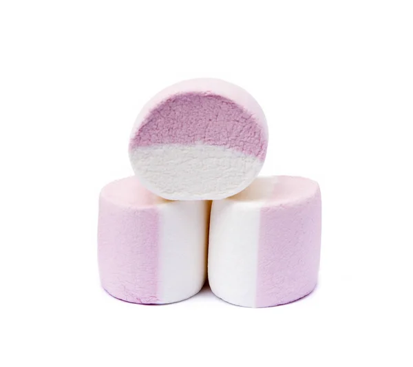 Marshmallow Söt Isolerad Vit Bakgrund — Stockfoto