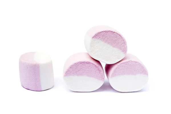 Marshmallow Doce Isolado Fundo Branco — Fotografia de Stock