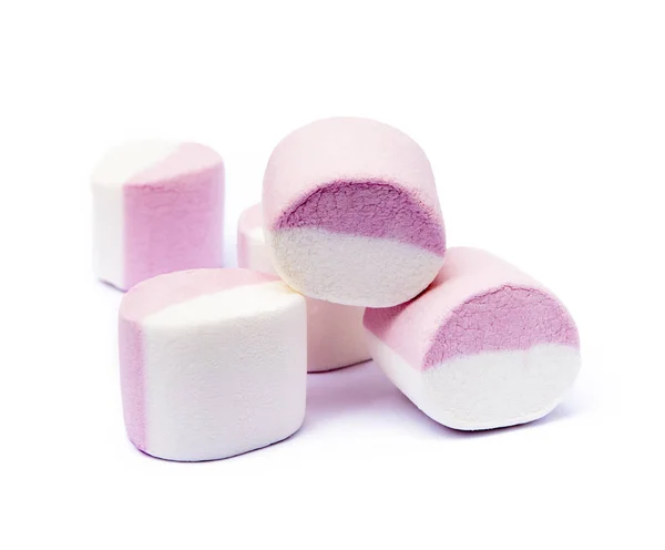 Dolce Marshmallow Isolato Sfondo Bianco — Foto Stock