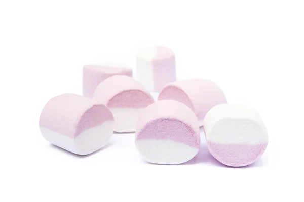 Marshmallow Doce Isolado Sobre Fundo Branco — Fotografia de Stock