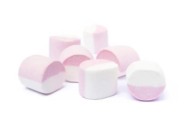 Söt Marshmallow Isolerad Vit Bakgrund — Stockfoto