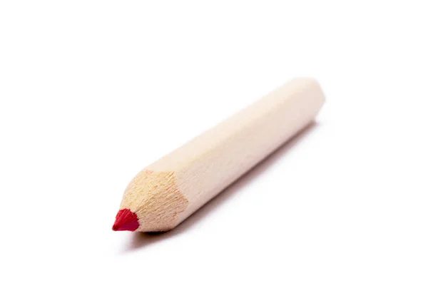 Dřevěné Barevné Obyčejné Tužky Izolované Bílém Pozadí — Stock fotografie