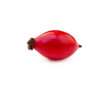 Olgun gül kalçası beyaz arkaplanda izole