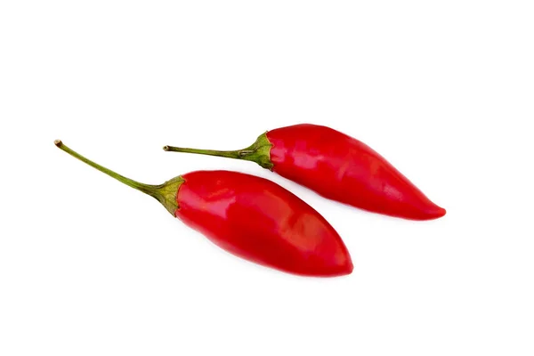 Red Hot Peppers Isolated White Background — Stock Photo, Image