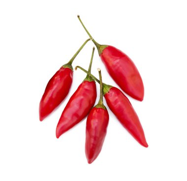Beyaz arka plan üzerinde izole kırmızı biber