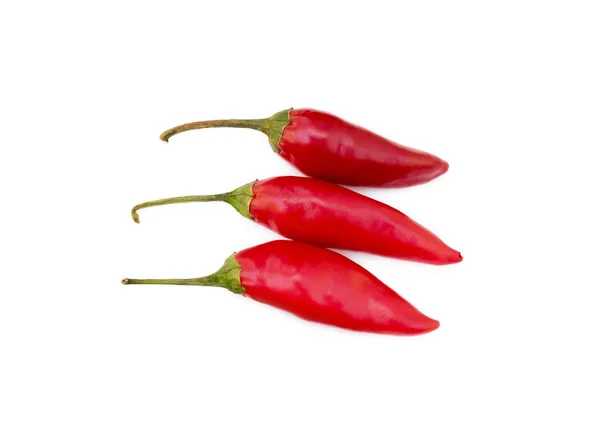 Red Hot Peppers Isolated White Background — Stock Photo, Image