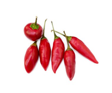  Beyaz arka plan üzerinde izole kırmızı biber