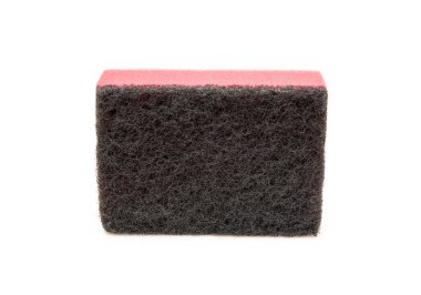 Temizleme süngeri beyaz arkaplanda izole edildi