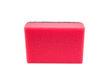 Temizleme süngeri beyaz arkaplanda izole edildi