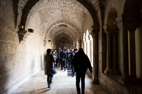 Beytüllahim, Filistin, 5 Ocak 2017: İsa'nın Doğuşu Christian Noel öncesi Bazilikası