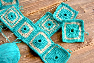 crochet work in many colors with hook needle .