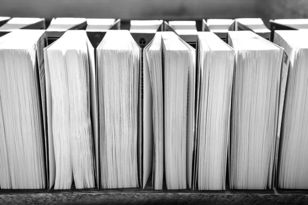 Beaucoup Livres Dans Une Librairie Une Bibliothèque Abstrait — Photo