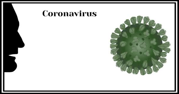 Coronavirus Andningsvirus Animering — Stockvideo