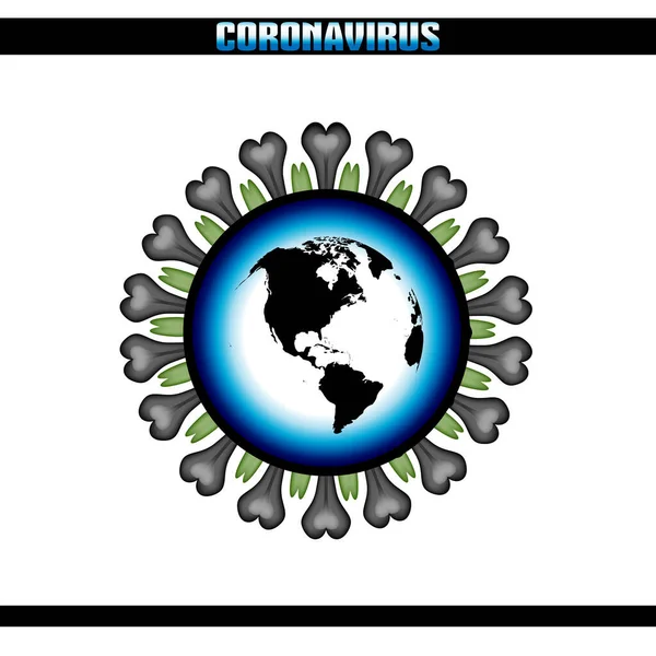 Koronavirus Respirační Virus Vektorová Ilustrace — Stockový vektor