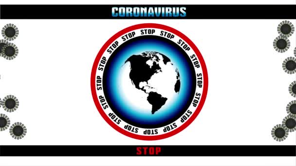 Coronavirus Virus Respiratorio Attacco Virus Animazione — Video Stock