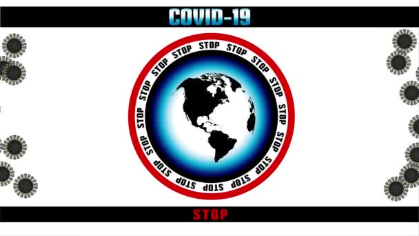 Coronavírus Vírus Respiratório Ataque Vírus Animação — Vídeo de Stock