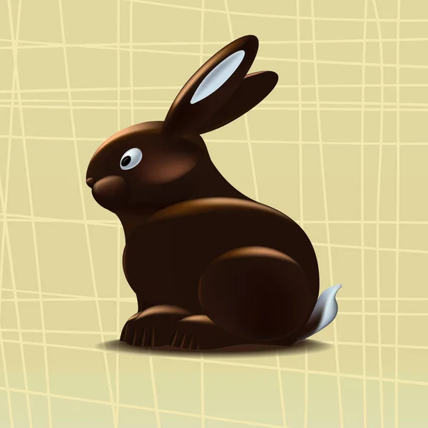 Çikolata Bunny sarı bir arka plan üzerinde.