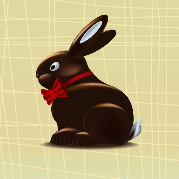 Çikolata Bunny ile sarı bir arka plan üzerinde Kelebek.