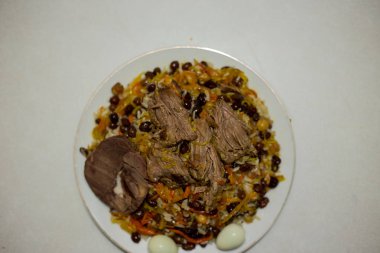 Oshi sofi, buhara plov, ulusal Özbek gıda Palte