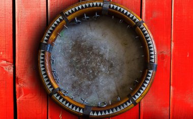 Orta Asya tef. Özbek doira. Geleneksel Özbek müzik aleti doira