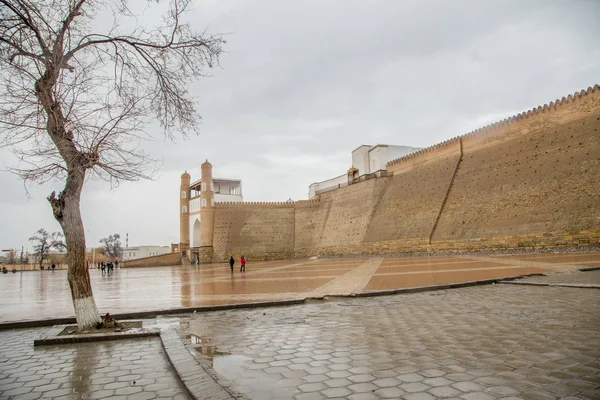 Το φρούριο της Κιβωτού. Αρχαίο φρούριο της Μπουχάρα, δρόμος του μεταξιού, Ουζμπεκιστάν, Ασία. ARK Ακρόπολη, Κρατικό Μουσείο της Μπουχάρα, αξιοθέατα της Μπουχάρα. φρούριο πύλες — Φωτογραφία Αρχείου