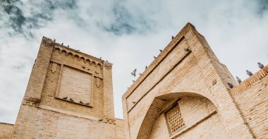 Tarihi şehir buhara antik mimar binalar için arka plan yararlı