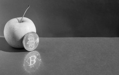 Bir elma ve cryptocurrency