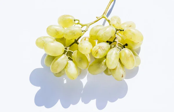 Friss zöld szőlő-fehér — Stock Fotó