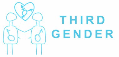 İki adam gösteren Inter seks - transseksüel ilişki sembolü olarak resim