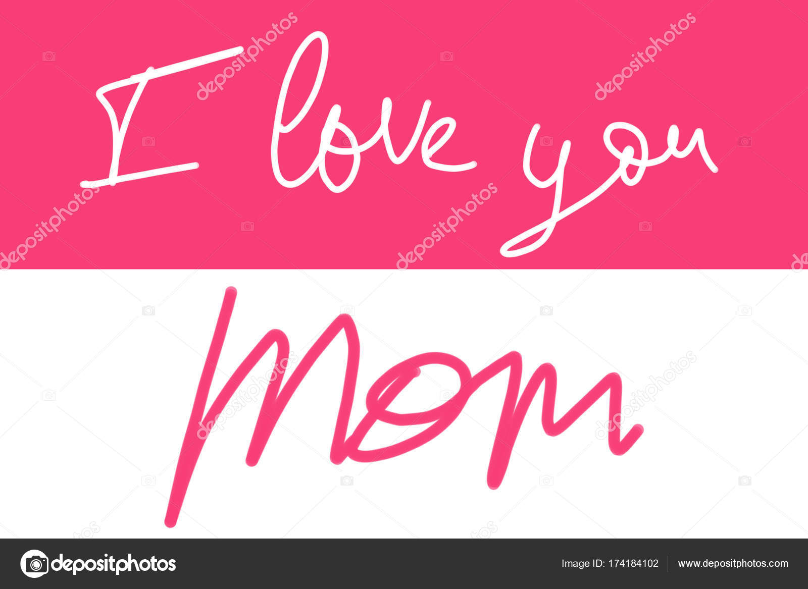 Handwritten Text I Love You Mom Stock Photo Image By C Golib Tolibov Gmail Com