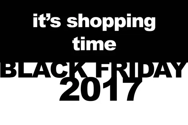 Venerdì nero concetto di vendita di shopping. Indicazione della data di vendita . — Foto Stock