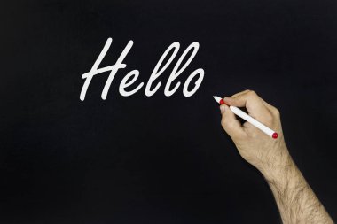 Tebeşir çizim kavramı 2018 - Merhaba