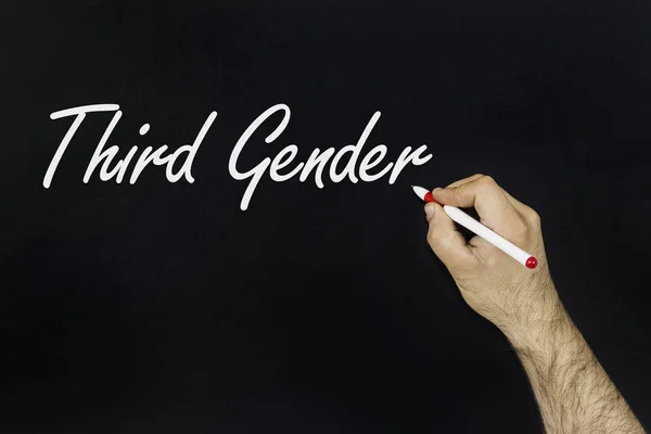 Tredje kön skrivit på tavlan — Stockfoto