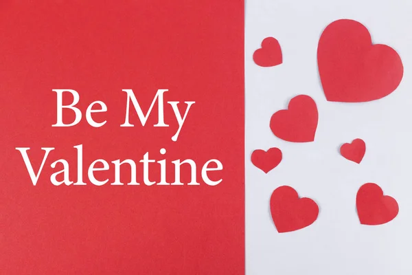 will you be my valentine inscription on dual colored background