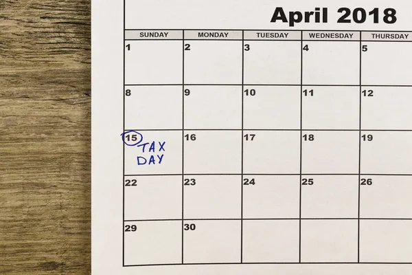 15. duben, den daňové ve Spojených státech. — Stock fotografie
