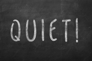 Sessiz kitabe kara tahta, yazılmış yazı tahtası