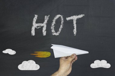 Yazı tahtası üzerinde sıcak yazıt