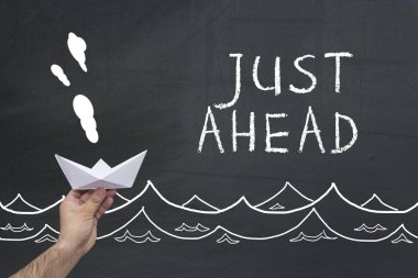 Sadece ileriye kelimelik yazı tahtası