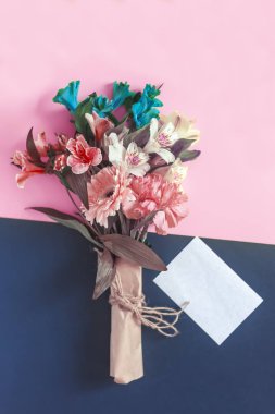 buket çiçek kartı