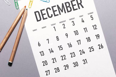 December 2020 simple calendar
